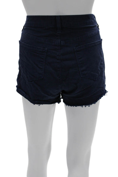 L Agence Unisex Dark Blue Cotton Spandex Shorts Size 27