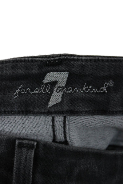 7 For All Mankind Women Ankle Skinny Dark Gray Jeans Size 26