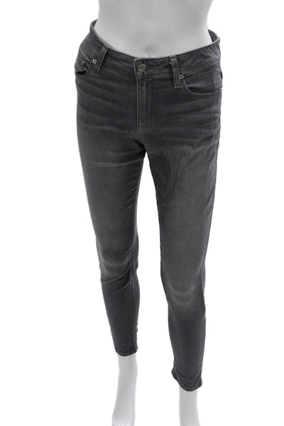 Joes Jeans Womens Ankle Skinny Jeans Gray Mid Rise Button Size 26