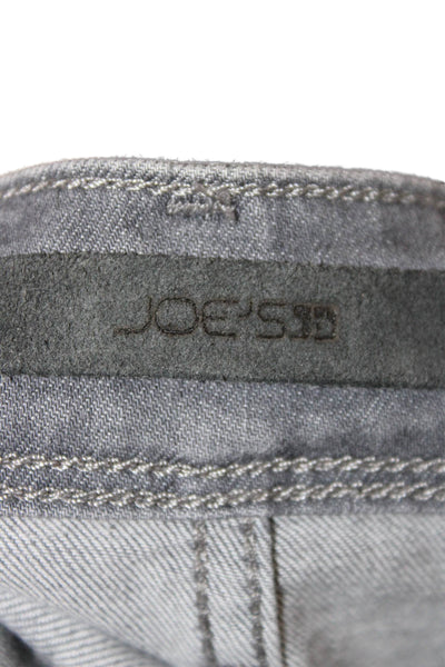 Joes Jeans Womens Ankle Skinny Jeans Gray Mid Rise Button Size 26
