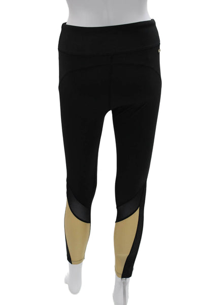 ALALA Womens Black Ankle Leggings Zip Closure Size S