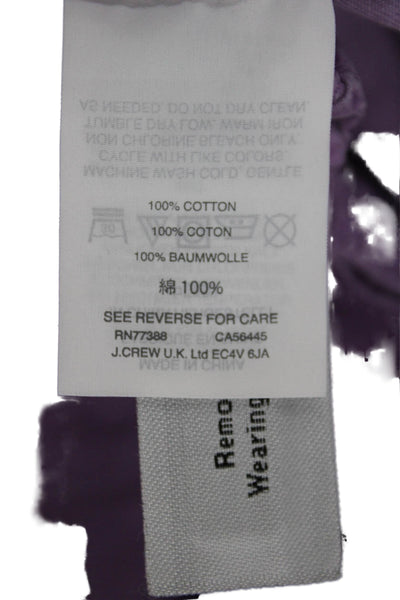 J Crew Unisex Purple Chino Shorts 100% Cotton Button Size 4