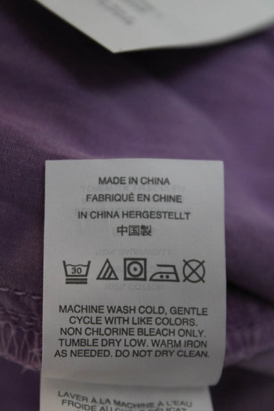 J Crew Unisex Purple Chino Shorts 100% Cotton Button Size 4