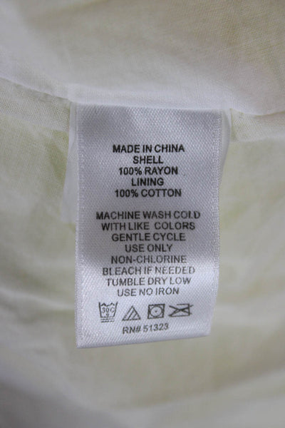 1. State Womens Slip Dress Sundress Yellow V-Neck Knee Length Rayon Size M