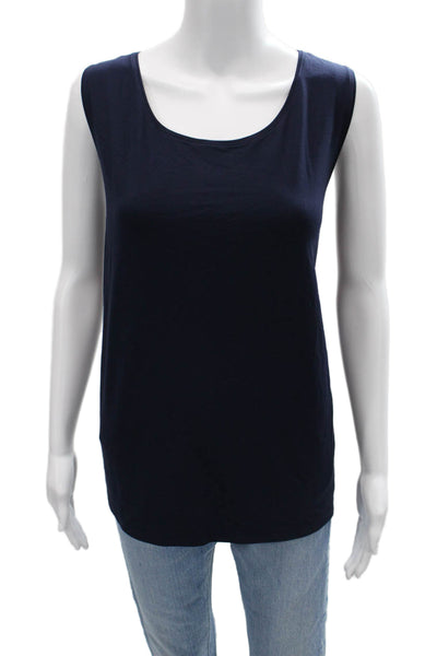 Eileen Fisher Women Sleeveless Tank Dark Blue Viscose Lycra Size 2X