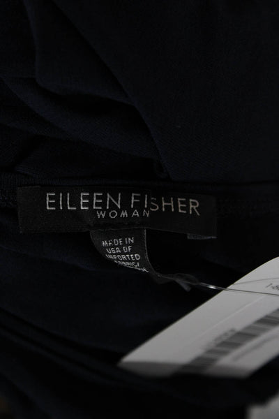 Eileen Fisher Women Sleeveless Tank Dark Blue Viscose Lycra Size 2X