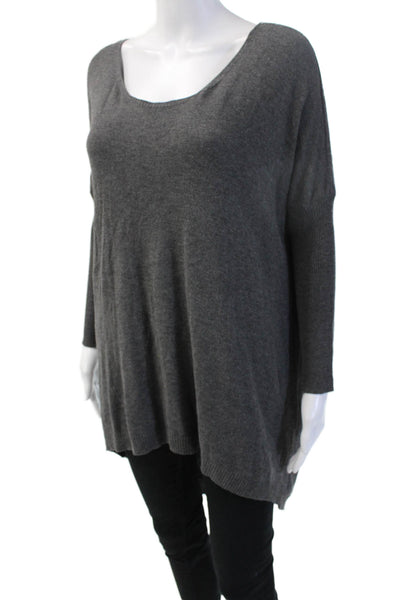 B&K Moda Unisex Pullover Sweater Dark Gray Long Sleeve Viscose Size M