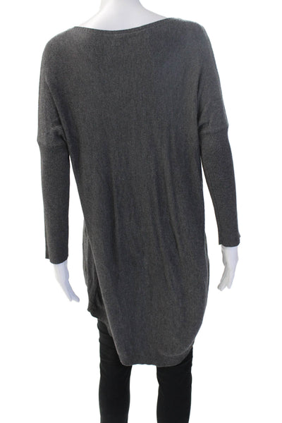B&K Moda Unisex Pullover Sweater Dark Gray Long Sleeve Viscose Size M