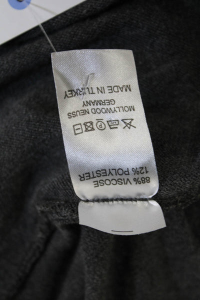 B&K Moda Unisex Pullover Sweater Dark Gray Long Sleeve Viscose Size M