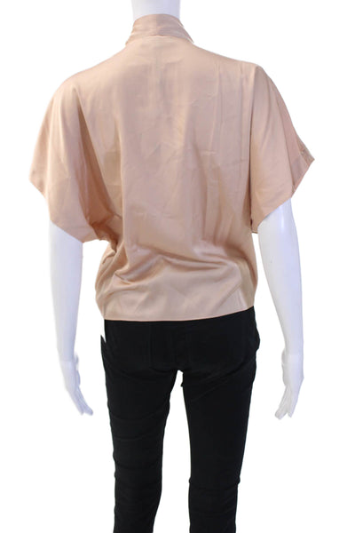 Generation Love Womens Beige Kimono Blouse Short Sleeve Size M