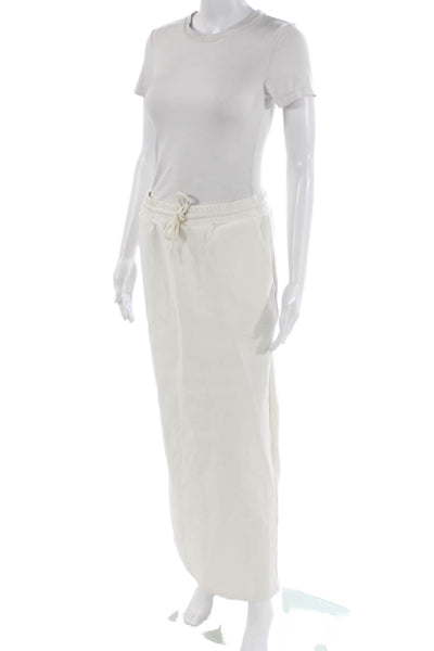 Gestuz Womens Short Sleeves Blouse Maxi Skirt Set White Size Small/Large