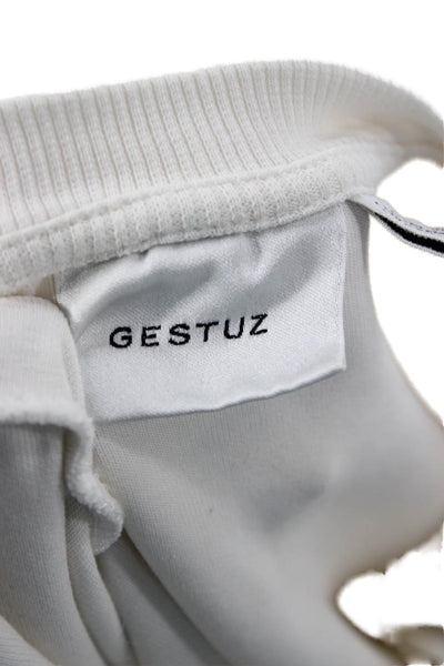 Gestuz Womens Short Sleeves Blouse Maxi Skirt Set White Size Small/Large