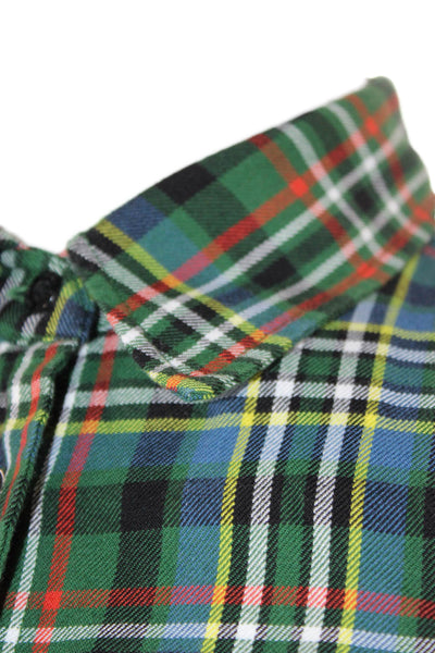 Lauren Ralph Lauren Mens Long Sleeve Plaid Print Button Down Shirt Green Size M