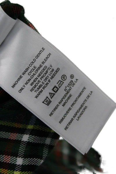 Lauren Ralph Lauren Mens Long Sleeve Plaid Print Button Down Shirt Green Size M
