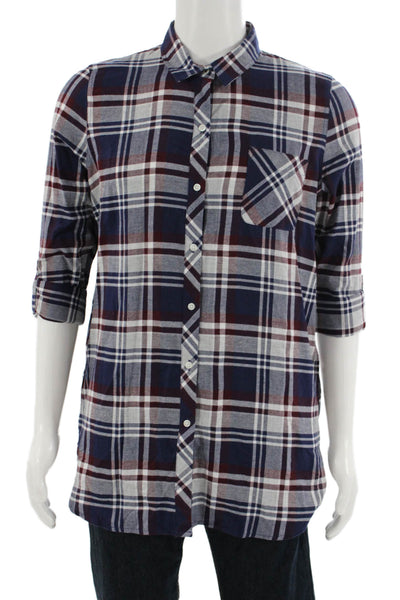 Barbour Mens Long Sleeve Button Down Plaid Orint Shirt Multi Size 10