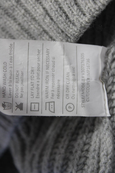 Vince Women Gray Mock Neck Pullover Sweater 70% Wool 30% Cashmere Size XS