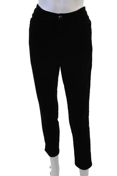 J Brand Womens Black Cropped Ankle Pants Button Size 25