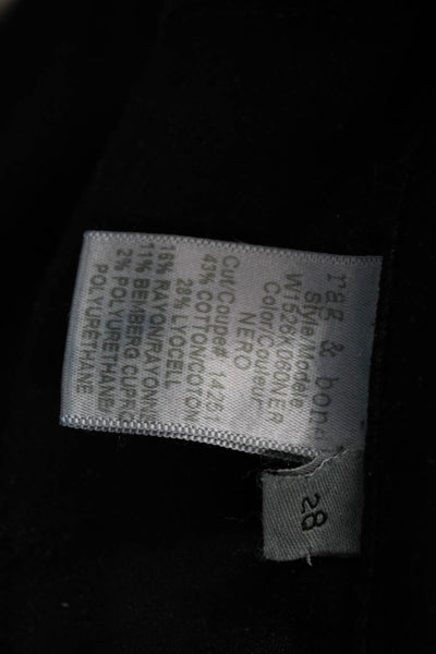 Rag & Bone Women Skinny Ankle Jeans Black Button Size 25