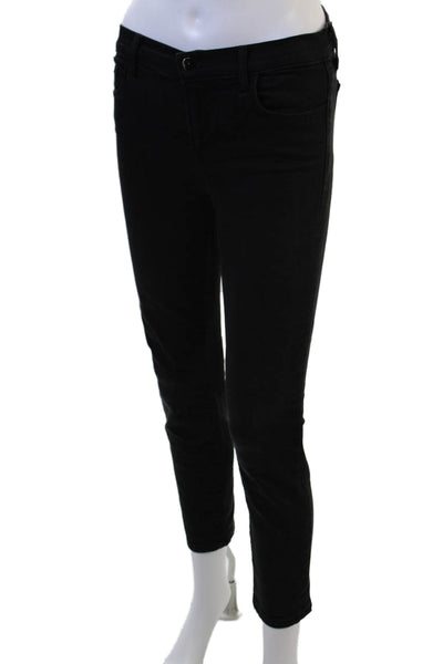 J Brand Women Skinny Ankle Jeans Black Mid Rise Size 27