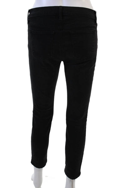 J Brand Women Skinny Ankle Jeans Black Mid Rise Size 27
