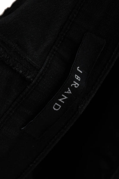 J Brand Women Skinny Ankle Jeans Black Mid Rise Size 27
