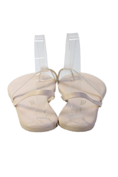 TKEES Womens Toe Strap Slingback Flat Casual Sandals Pink Size 8