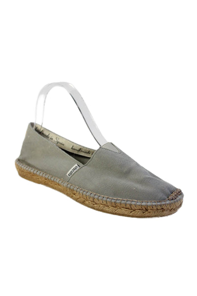 Viscata Womens Straw Lined Closed Toe Slip On Casual Shoes Gray Size EUR 39