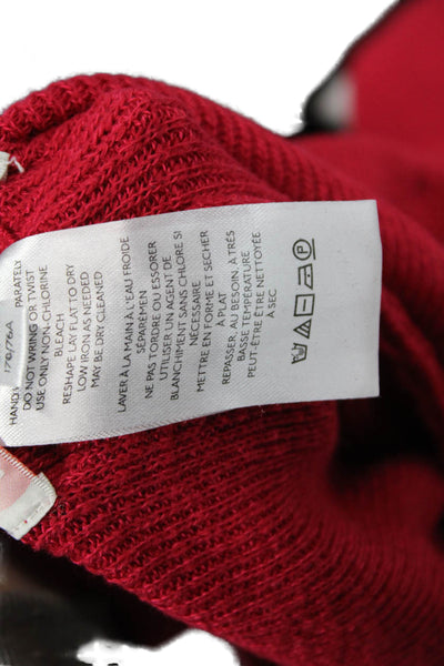 FP Movement Womens Cropped Sweatpants Red Drawstring Cotton Acrylic Size M