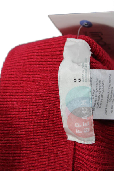 FP Movement Womens Cropped Sweatpants Red Drawstring Cotton Acrylic Size M