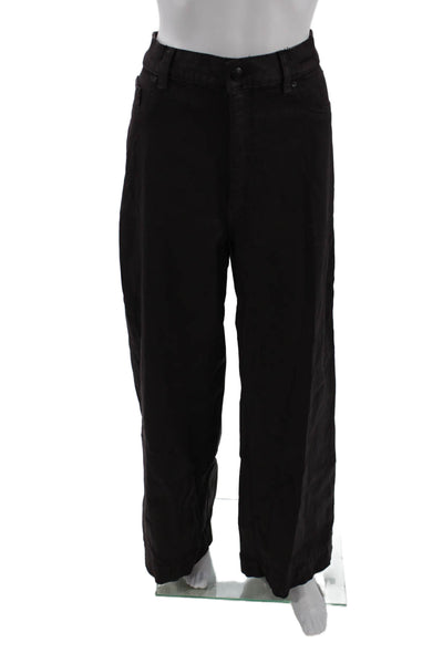 DL1961 Women Black Pants 50% Tencel 49% Cotton Button 90s Size 31