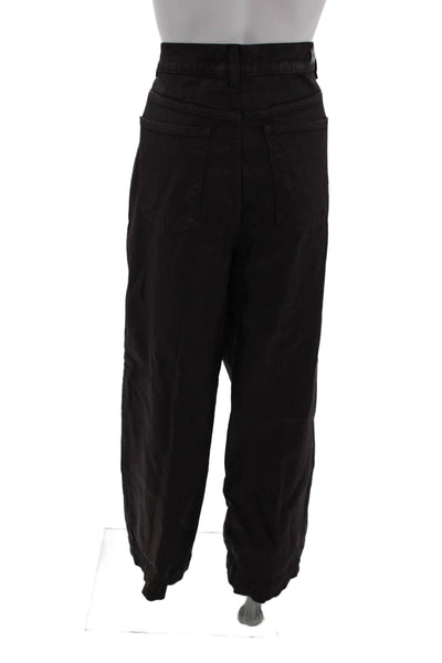 DL1961 Women Black Pants 50% Tencel 49% Cotton Button 90s Size 31