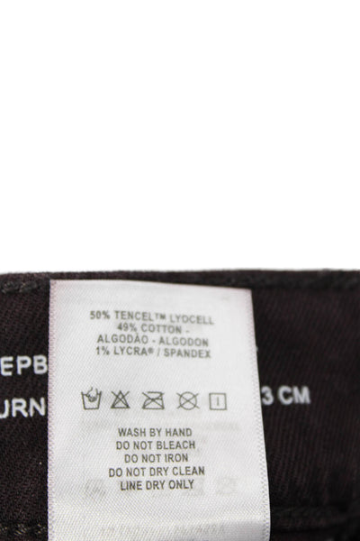 DL1961 Women Black Pants 50% Tencel 49% Cotton Button 90s Size 31