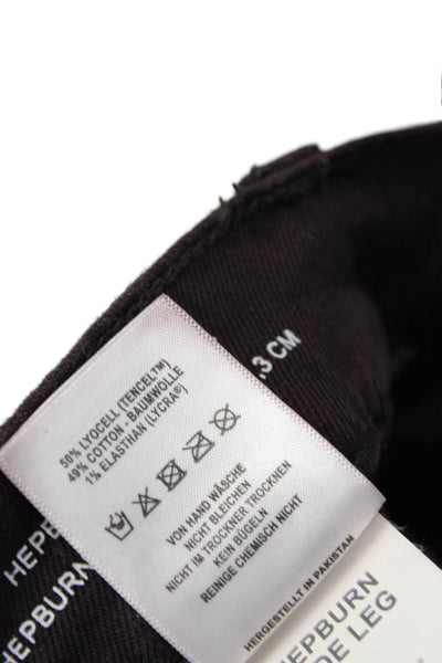 DL1961 Women Black Pants 50% Tencel 49% Cotton Button 90s Size 31