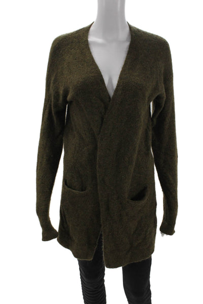 Wilfred Free Unisex Cardigan Brown V Neck Long Sleeve Alpaca Blend Size S