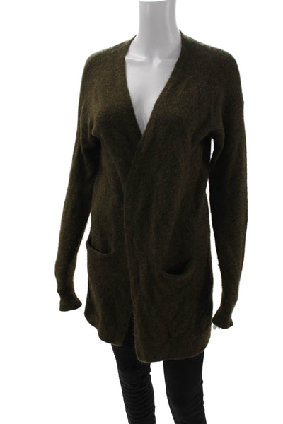 Wilfred Free Unisex Cardigan Brown V Neck Long Sleeve Alpaca Blend Size S