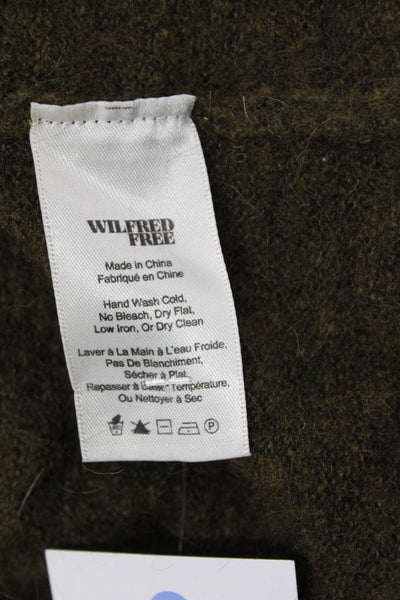 Wilfred Free Unisex Cardigan Brown V Neck Long Sleeve Alpaca Blend Size S