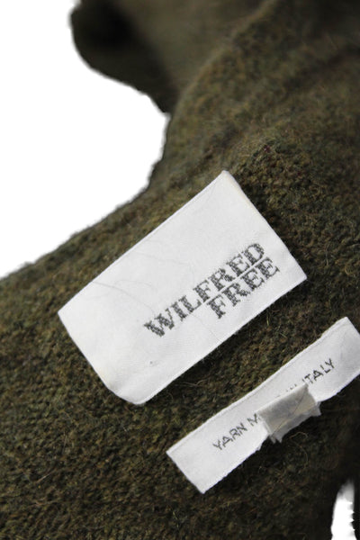 Wilfred Free Unisex Cardigan Brown V Neck Long Sleeve Alpaca Blend Size S