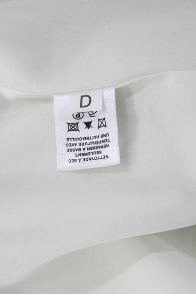 Lafayette 148 New York Women White Tie Front Collared Blazer Long Sleeve Size 4
