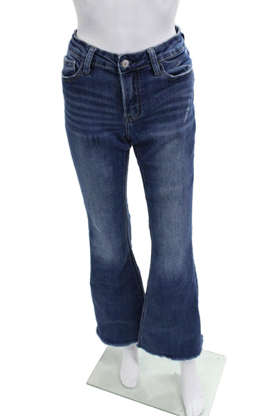 Vervet Womens High Rise Bootcut Flared Jeans Dark Blue Size 27