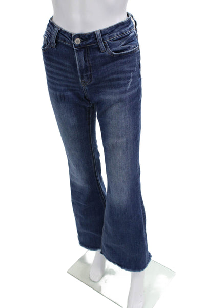 Vervet Womens High Rise Bootcut Flared Jeans Dark Blue Size 27