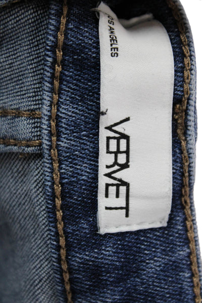 Vervet Womens High Rise Bootcut Flared Jeans Dark Blue Size 27