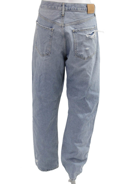 Citizens of Humanity Unisex Straight Wide Leg High Rise Lt Blue Jeans Size 29