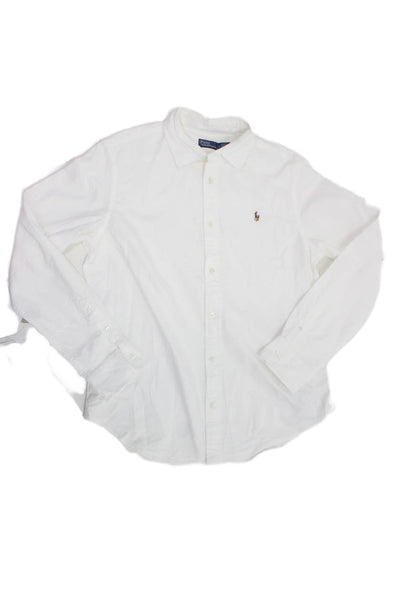 Polo Ralph Lauren Childrens Boys Button Down Shirt White Cotton Size 14