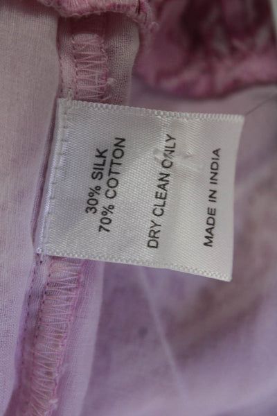 Bell Womens Mini Shirt Dress Pink Striped V Neck Cotton Sleeveless Boho Size XS