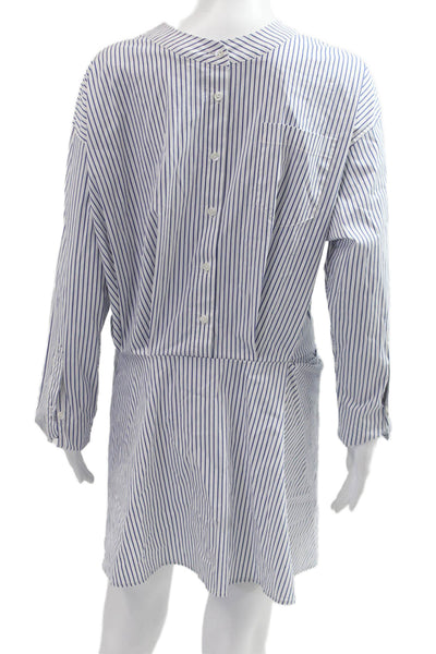 Bell Womens Mini Shirt Dress Pink Striped V Neck Cotton Sleeveless Boho Size XS