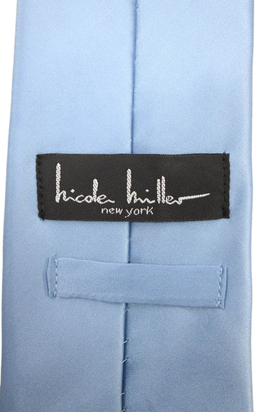 Nicole Miller Mens Silk Wide Width Classic Necktie Blue