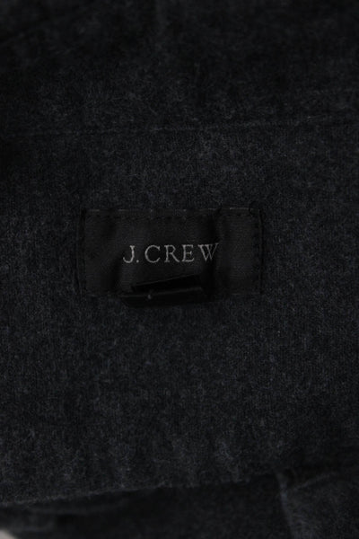 J Crew Mens Long Sleeves Button Down Shirt Grey Cotton Size Large