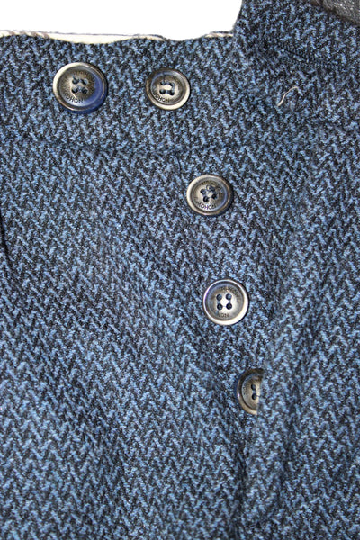 Nohow Mens Dress Pants Dark Blue Herringbone Size 30