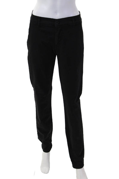 Nohow Unisex Chino Pants Black Cotton Elastane Button Size 44