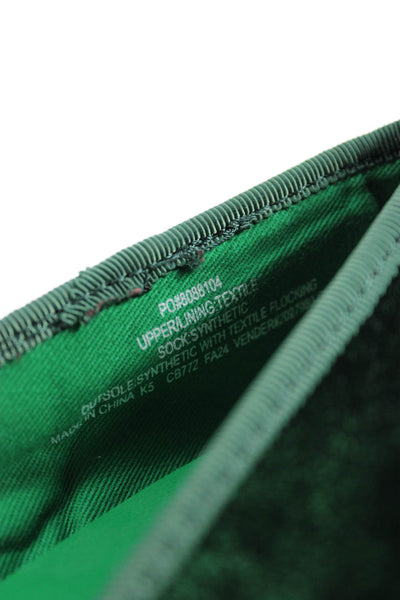 Crewcuts Childrens Girls Velvet Skull Slide On Ballet Flats Green Size 5